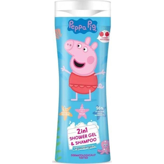 Peppa Malac Tusfürdő és Sampon 2In1 300 ml Cseresznye (5903957304335)