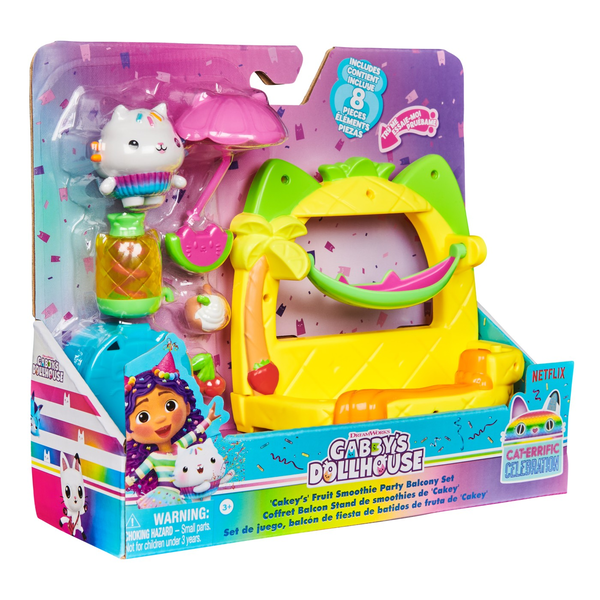 GABBYS DOLLHOUSE BALCONY SET FOR CAKEY'S SMOOTHIE PARTY