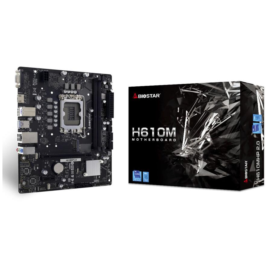 Biostar H610MHP 2.0 DDR4 Intel s1700 MicroATX alaplap (H610MHP 2.0)