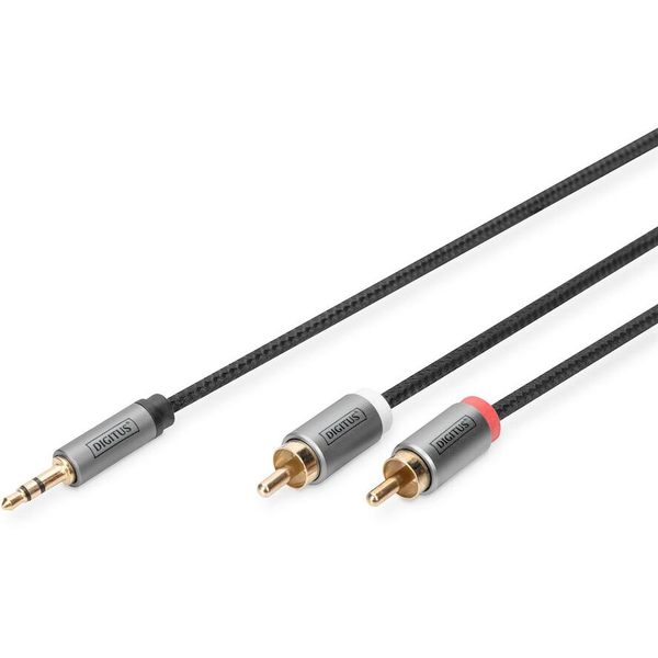 DIGITUS Adapterkabel, 3,5mm Klinke auf Cinch 1m