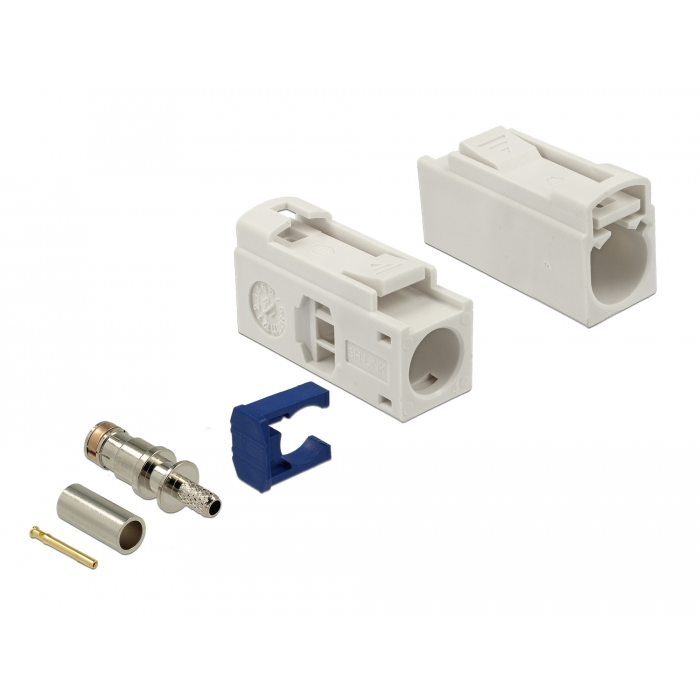 Delock FAKRA B 25 mm (hosszú) anya a krimpeléshez (89686) (89686)