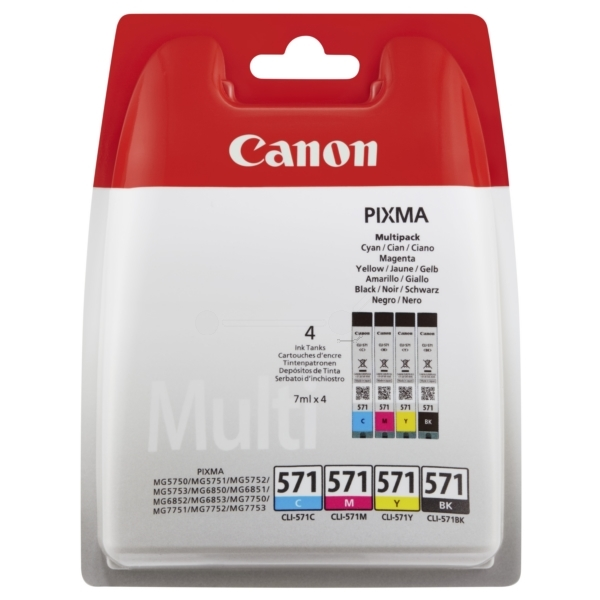 Canon 0386C005 inktcartridge 4 stuk(s) Origineel Zwart, Cyaan, Magenta, Geel