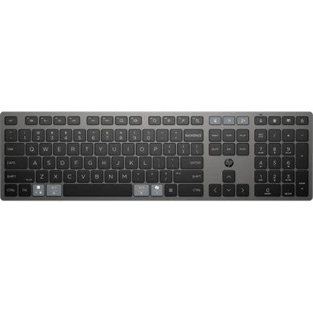 HP 720 Multi-Device Rechargeable Wireless Keyboard toetsenbord Thuis/Werk USB + Bluetooth Zwart