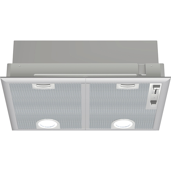 Абсорбатор за вграждане Bosch DHL555BL, Мощност на абсорбция 681 м3/ч, LED осветление, Клас C, 50 см, Сребрист