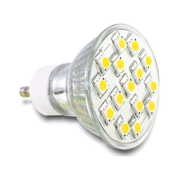 Delock DL46188 GU10 LED fényforrás 15 SMD 5050 LED 3.5W meleg fehér (DL46188)