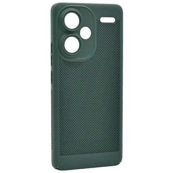 Gigapack Xiaomi Redmi Note 13 Pro Plus 5G légáteresztő, lyukacsos műanyag tok sötétzöld (GP-154125) (GP-154125)