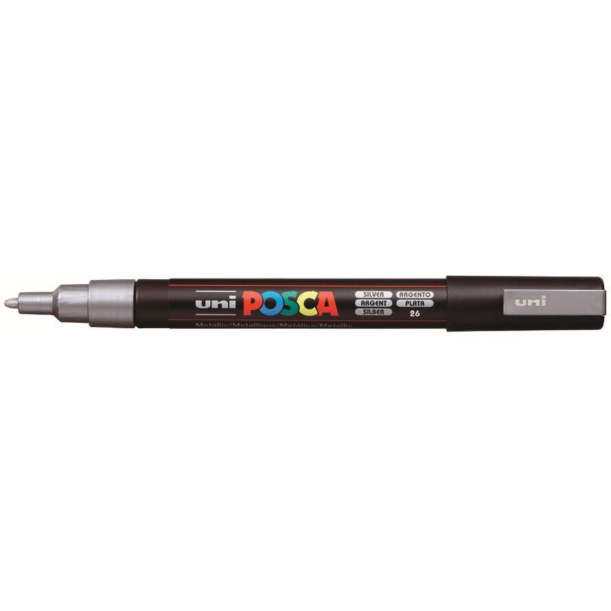 Uni Posca UNI PC-3M 0.9-1.3 mm Dekormarker - Ezüst (186594)