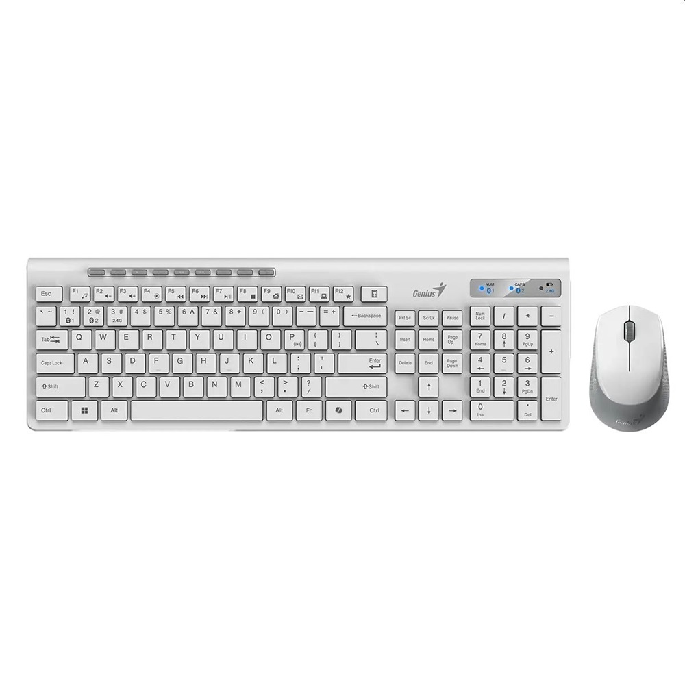 Genius SlimStar 8230 US Wireless Gamer Billentyűzet egérrel - Fehér ENG (31340015400)