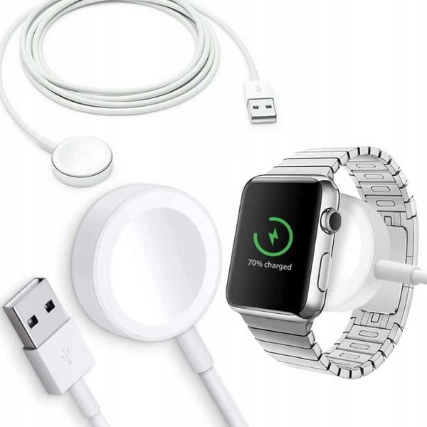 Polnilec brezžični za pametne ure Apple, 3W, 1A, bel, bulk