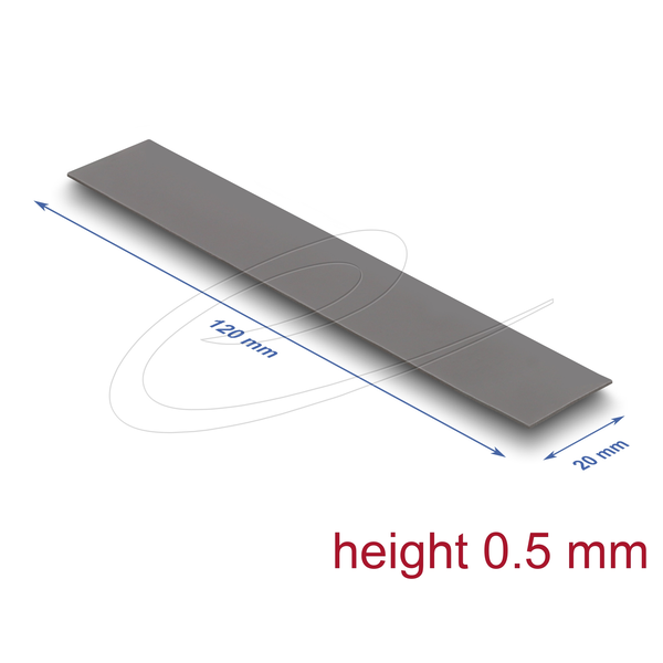 DELOCK Wärmeleitpad 120x20x0,5mm für M.2 Module 3,0 W/mK