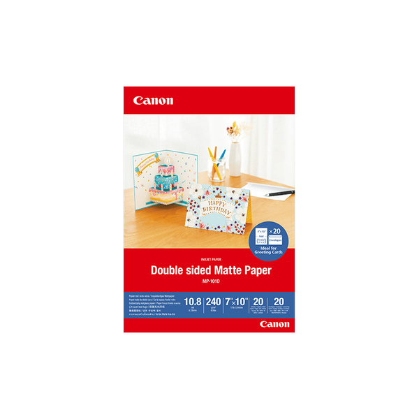 Фотохартия Canon, MP-101D, 18x25 см, Двустранна, Матова, 240 г/м2, 4076C006AA