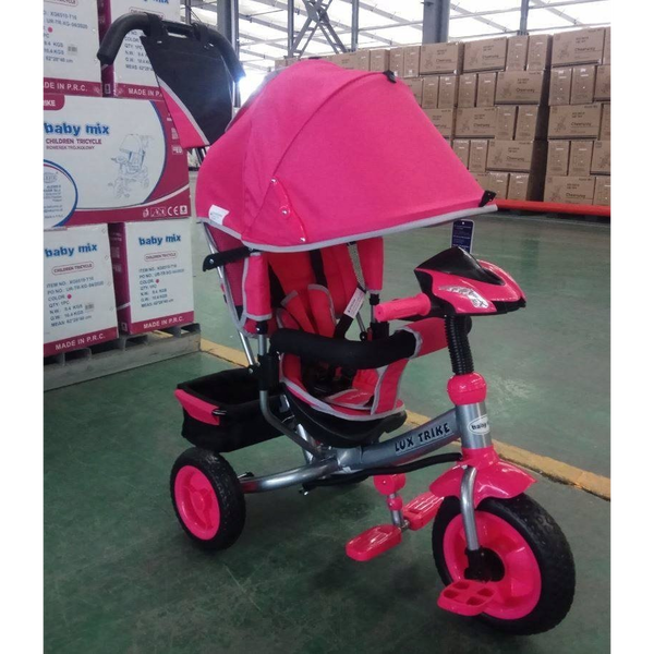 BABY MIX Gyerek tricikli LED világítással Lux Trike rózsaszín