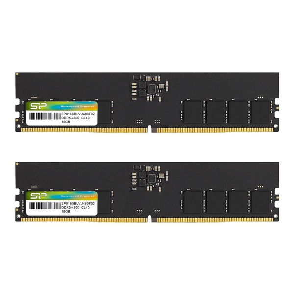 Silicon Power SP032GBLVU480F22 DIMM Kit, 32 GB, 16GB x2, DDR5, 4800 Mhz, CL40
