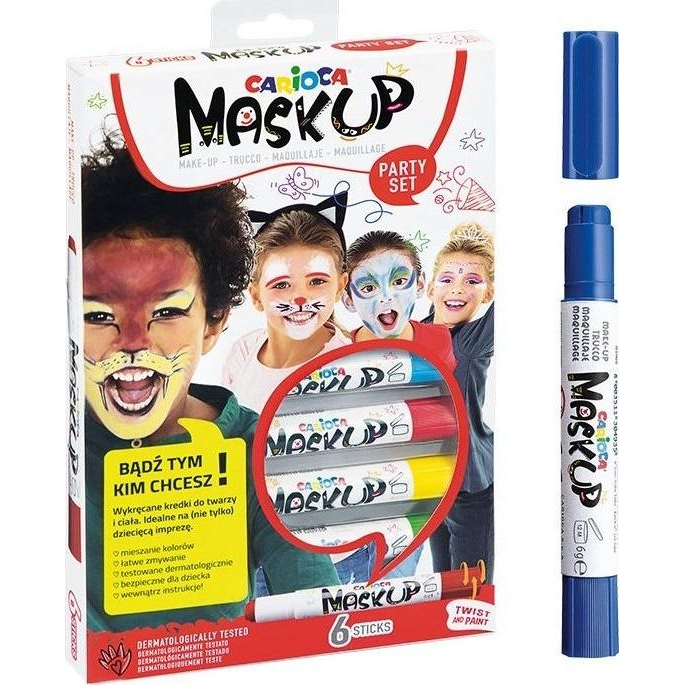Arcfestő Party szett 6 színnel - Carioca (346040)