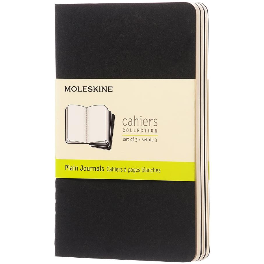 MOLESKINE S, sima, fekete - 3 db (QP313)