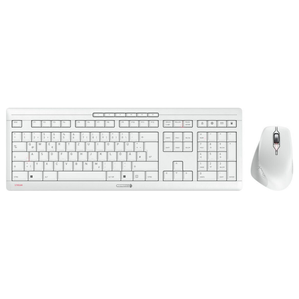 CHERRY JD-8550DE-0 tastatur Mus inkluderet Hjemme/kontor RF trådløst QWERTZ Tysk Hvid