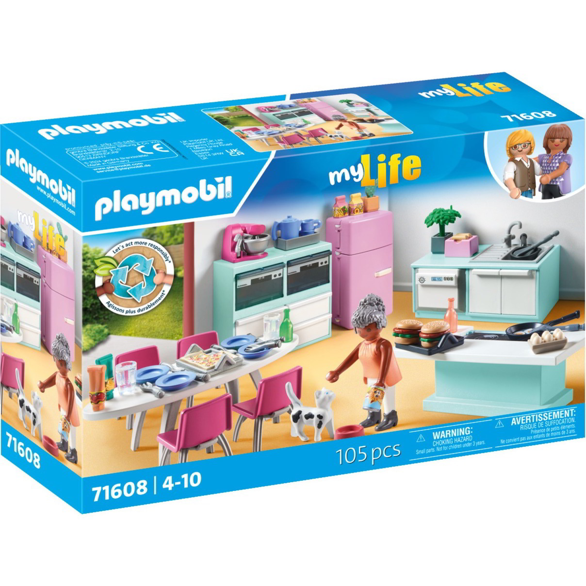 Playmobil 71608 my Life - Konyha étkezővel és macskával (71608)