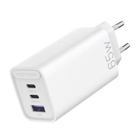 Vention USB-A 2xUSB-C hálózati töltő 2.4A fehér (FEDW0-EU) (FEDW0-EU)