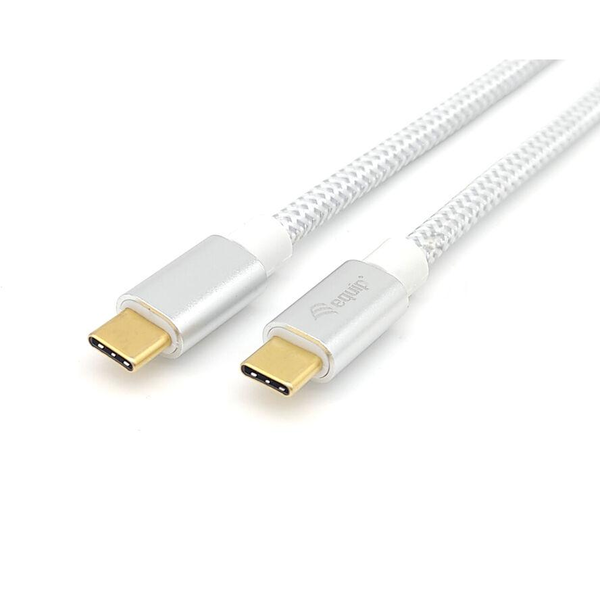 Equip 128355 καλώδιο USB USB 3.2 Gen 2 (3.1 Gen 2) 0,5 m USB C Άργυρος, Λευκός (Άσπρος)