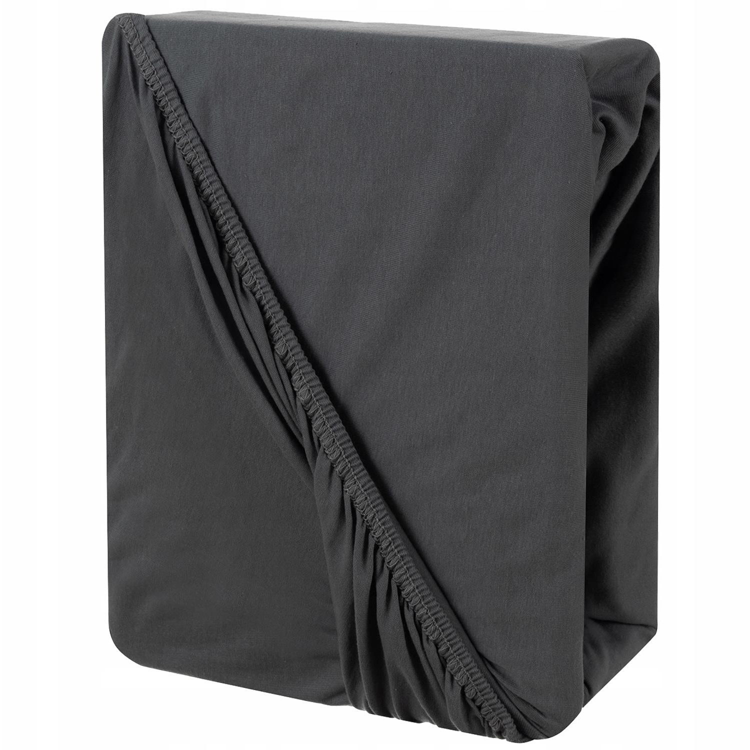 Ruhhy 24926 Cotton stretch sheet 180 × 200 cm, grey (00024926)