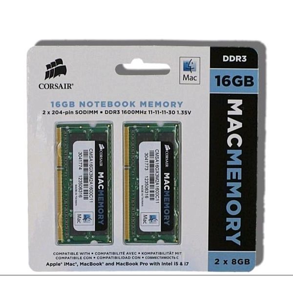 Operační paměť DDR3 Corsair CMSA16GX3M2A1600C11 16 GB