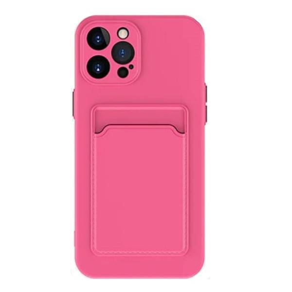 Huawei Honor X7, Силиконов калъф, с картодържач, Wooze Card Slot, магента (122880)