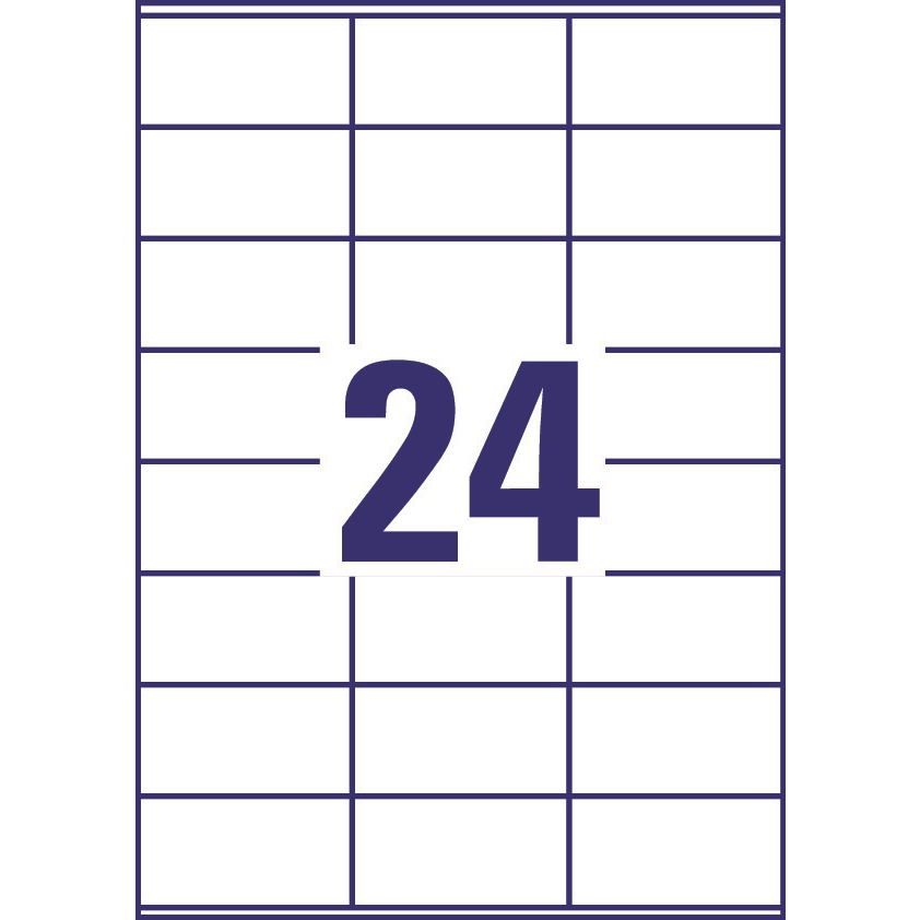 Avery Zweckform 6602 70x36 mm Címke tintasugaras és lézer nyomtatóhoz (1560 db / csomag) (6602)