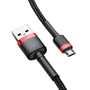 USB-Micro USB кабел Baseus, 1.5A, 2 м, Червен/Черен