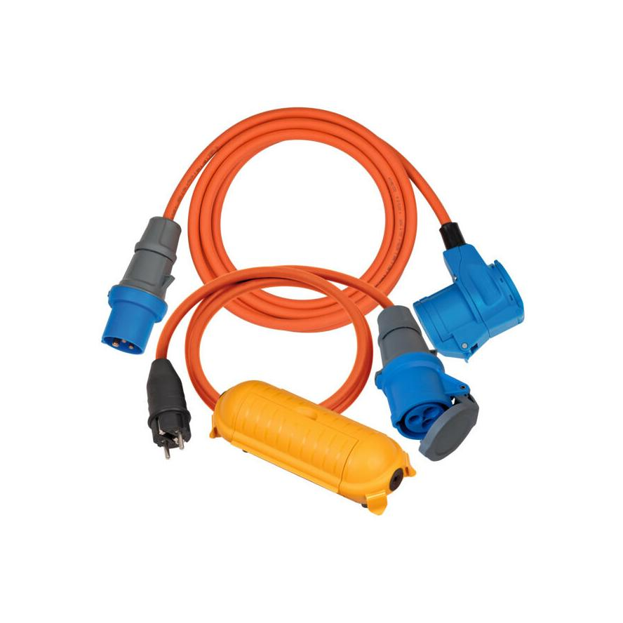Brennenstuhl Kemping kezdő szett 1,5 m adapter kábel és 3 m CEE hosszabbító kábel (1509900015)