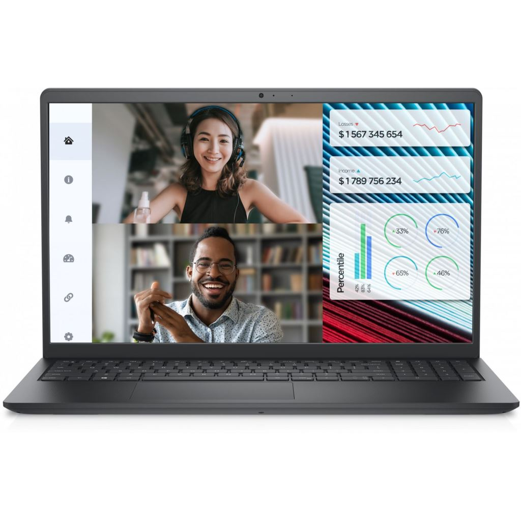 DELL Vostro 3520 Laptop Core i5 1235U 8GB 512GB SSD Linux fekete (V3520-12) (V3520-12)