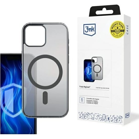 3mk Frosty MagCase Fekete Apple iPhone 14 (5903108596138)