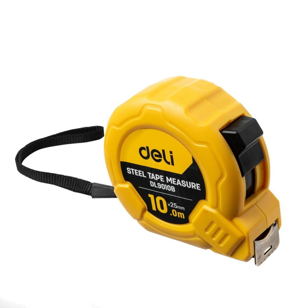 Deli Tools mérőszalag 10m / 25mm sárga (EDL9010B) (EDL9010B)