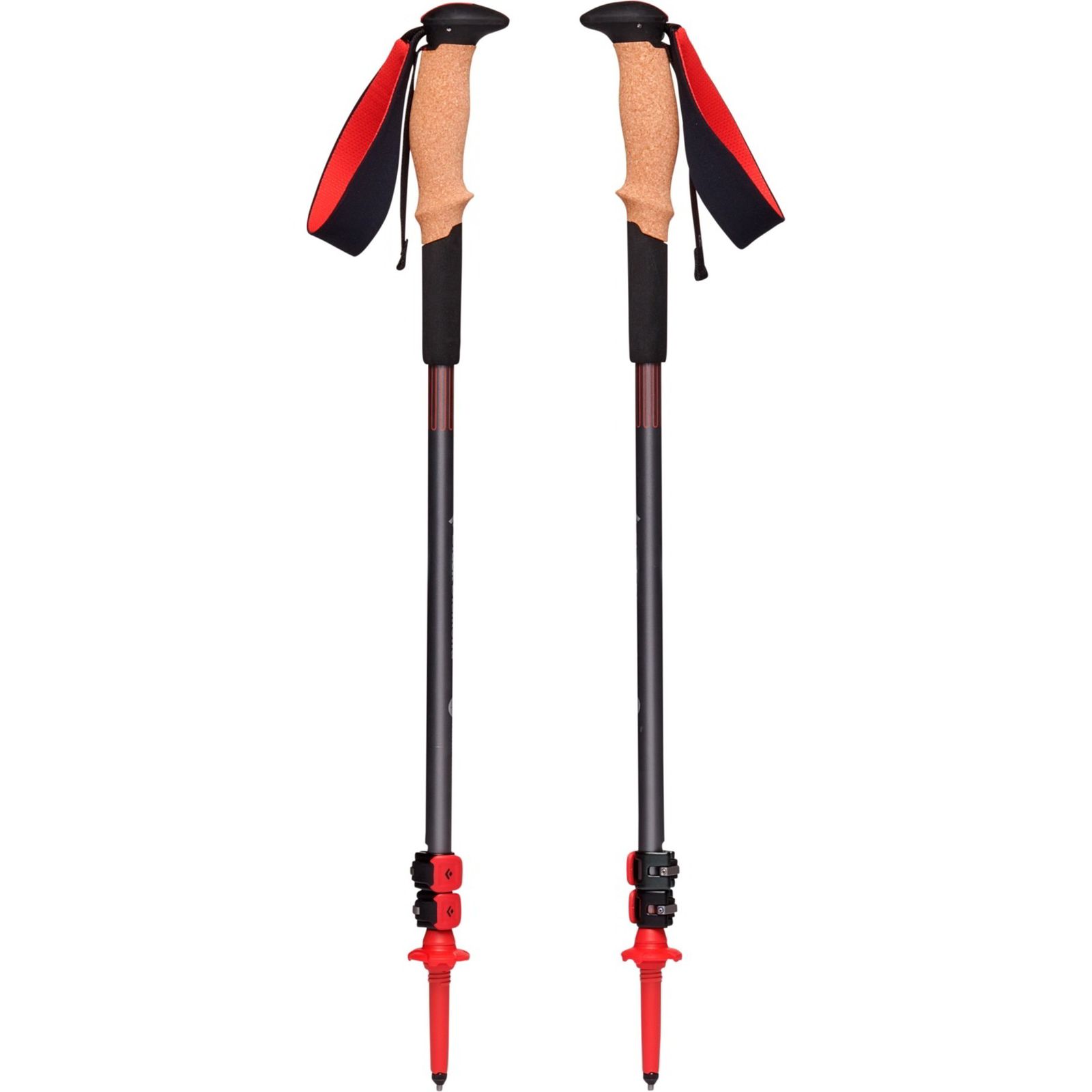 Black Diamond Pursuit Túrabot - Szürke/Piros (100-125cm) (BD1100669480S_M1)