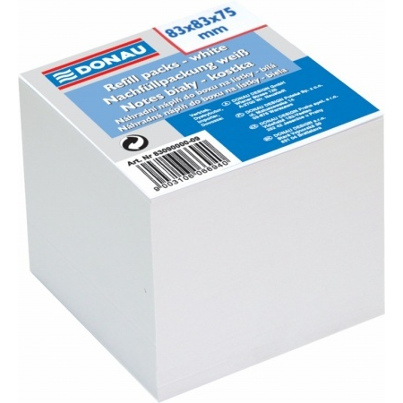 Donau 83x83mm Kockatömb - Fehér (600 lap) (8309000-09)