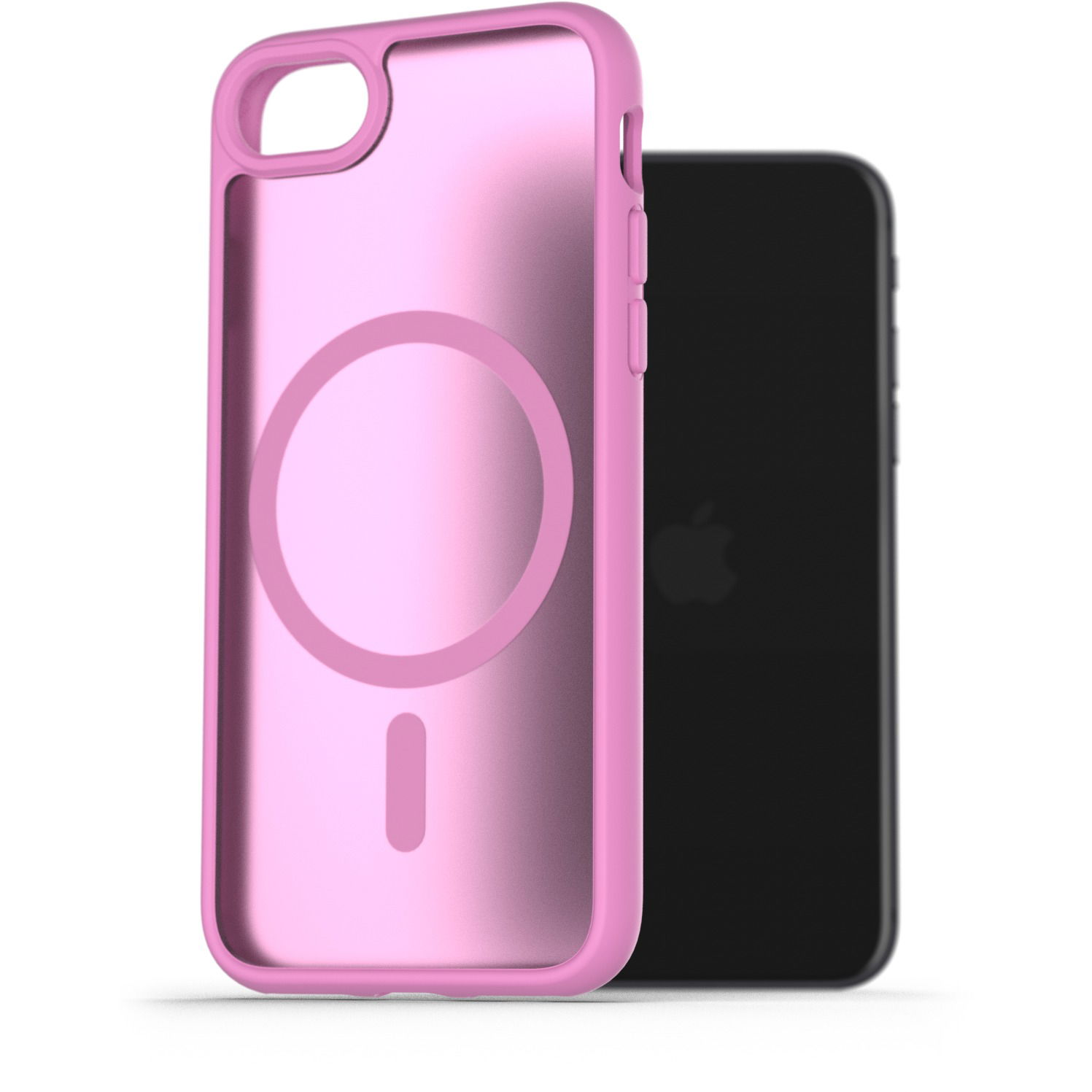 AlzaGuard Matte Case Compatible with Magsafe iPhone 7 / 8 / SE 2020 / SE 2022 levendula-rózsaszín tok (AGD-PCMM69LP)