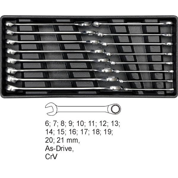YATO dugókulcs betét - 6-21 mm-es kulcsok, 16 db (YT-5531)