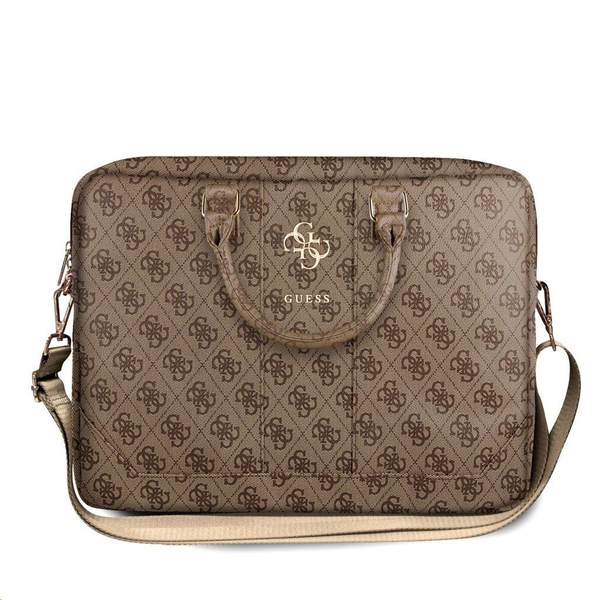 Чанта за лаптоп Guess GUCB15G4GFBR 4G Uptown, до 15", кафяв