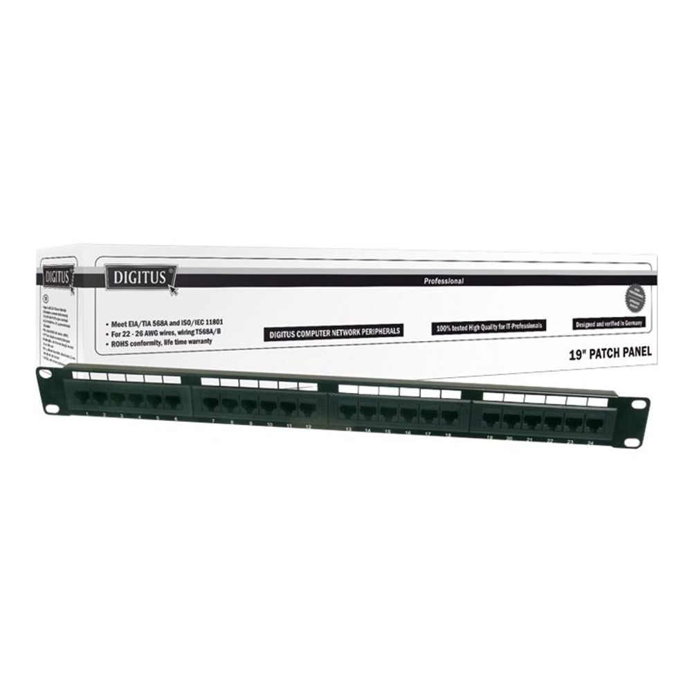 DIGITUS Professional DN-91624U - patch panel - 1U - 19