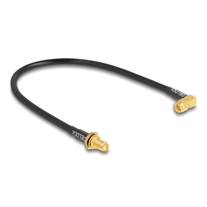 Delock SMA anya válaszfal SMA 90 RG-58 antenna kábel 30cm (12110) (DE12110)