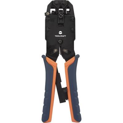 Krimpelőfogó Moduláris csatlakozódugó (Western csatlakozódugó) RJ10, RJ11, RJ12, RJ45 TOOLCRAFT TO-4988586 (TO-4988586)