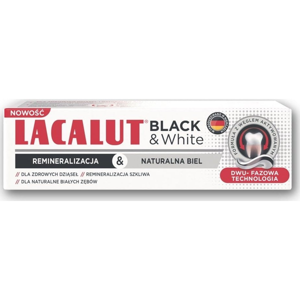 Zdrovit LACALUT Black & White Pasta do zębów 75 ml