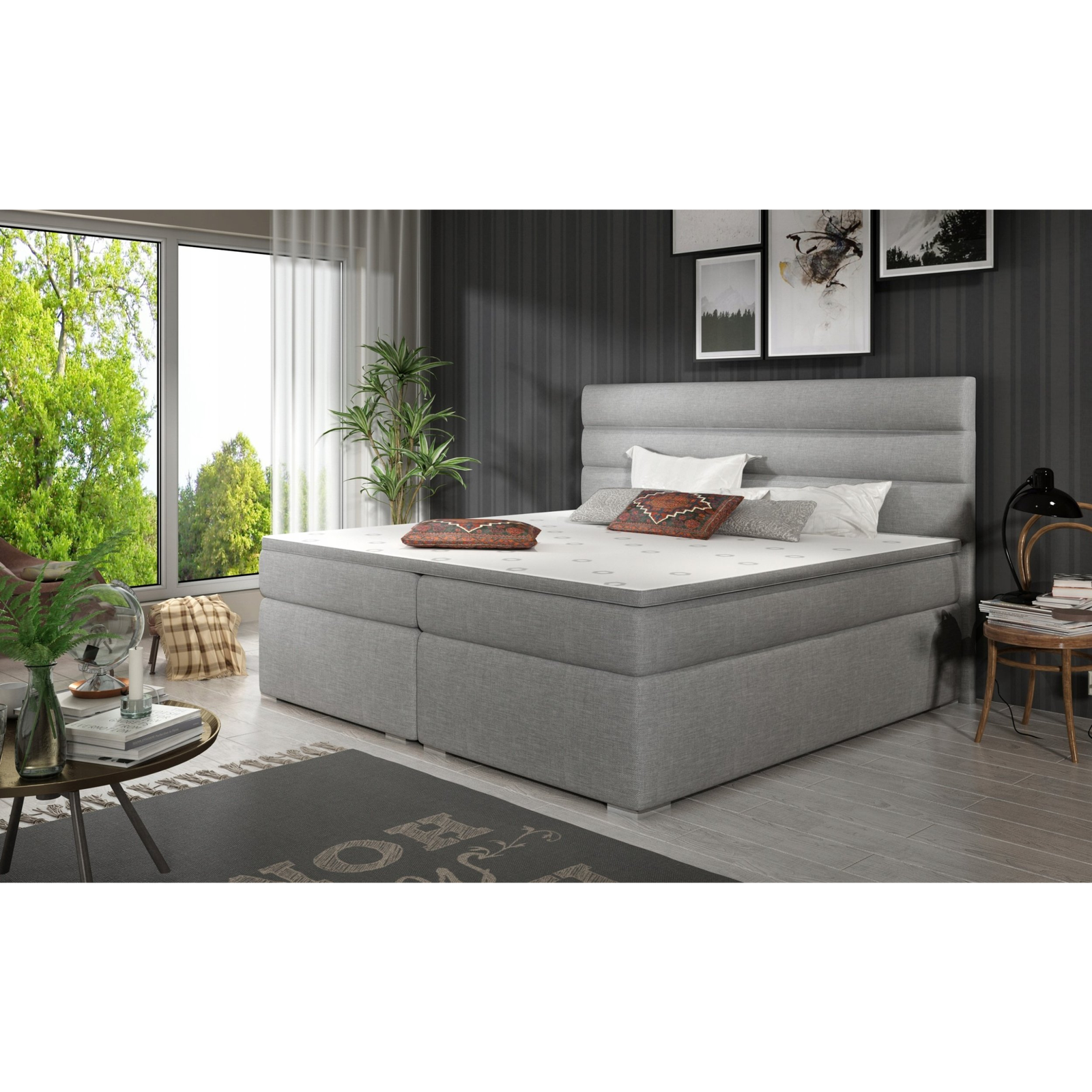 Softy Boxspring Ágy Matraccal - 180X200, Szürke (036eb7cb-0c98-48c7-7e52-08d907687b6a)