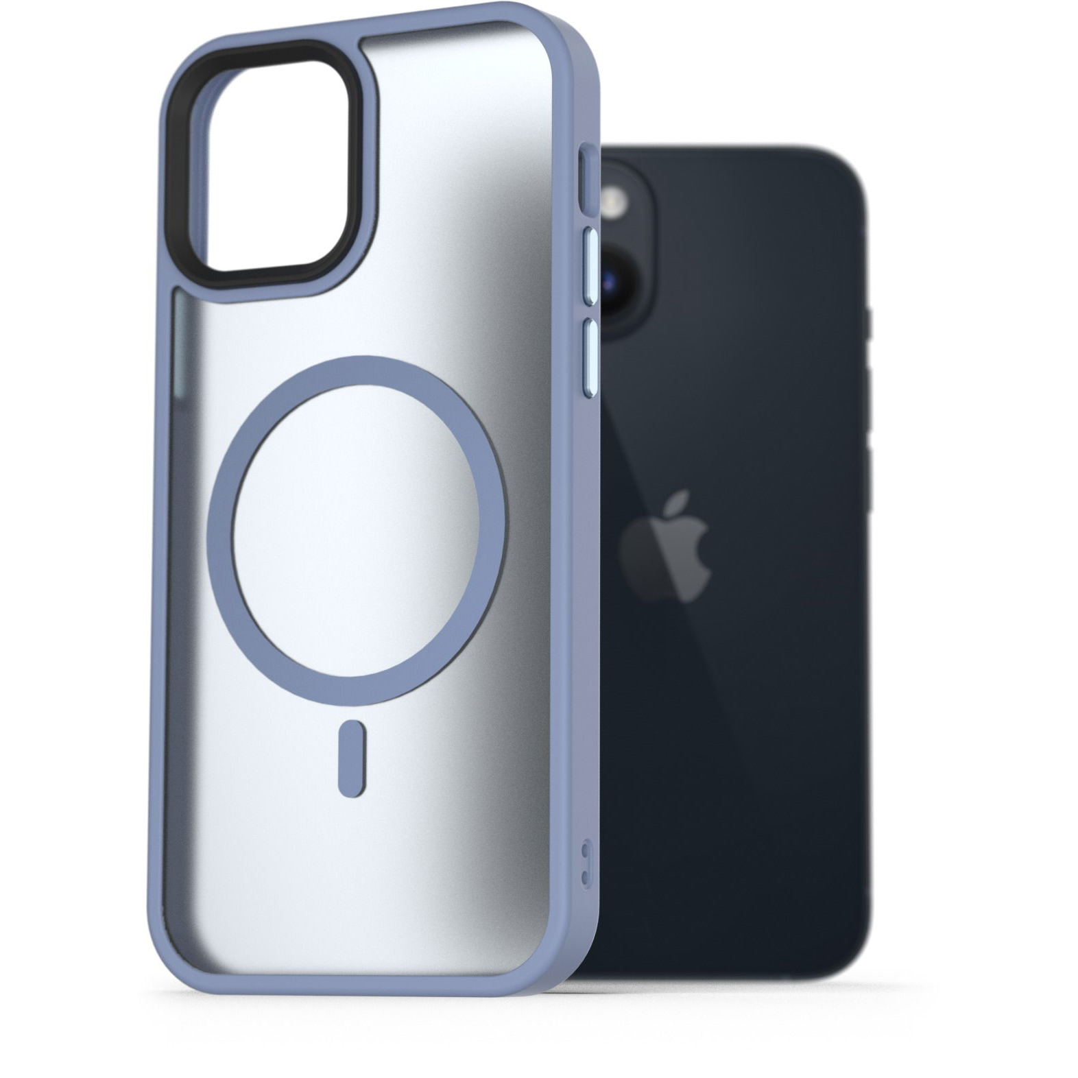 AlzaGuard Matte Case iPhone 14 MagSafe világoskék tok (AGD-PCMM46SL)