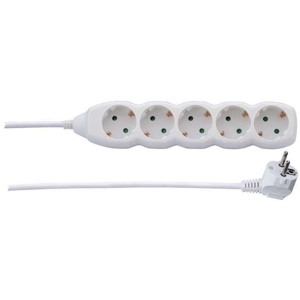 Emos P0521 Kapcsoló nélküli hosszabbító 5 aljzat 1.5m - Fehér (P0521)