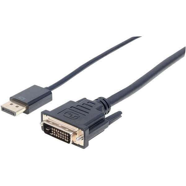 Manhattan 152136 videokabel adapter 3 m DisplayPort DVI-D Sort
