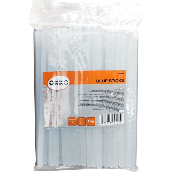 GLUE STICKS COLORLESS 7.2X200MM.1KG