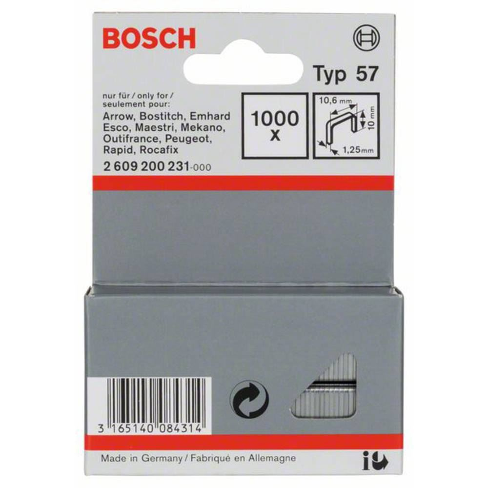 Bosch 2609200231 tűzőgép kapocs 1000db (bosch2609200231)