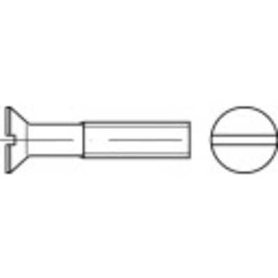 TOOLCRAFT TO-5384382 hatlapfejű csavar M6 22 mm egyeneshornyú DIN 963 galvanikusan cinkezett acél 200 db (TO-5384382)