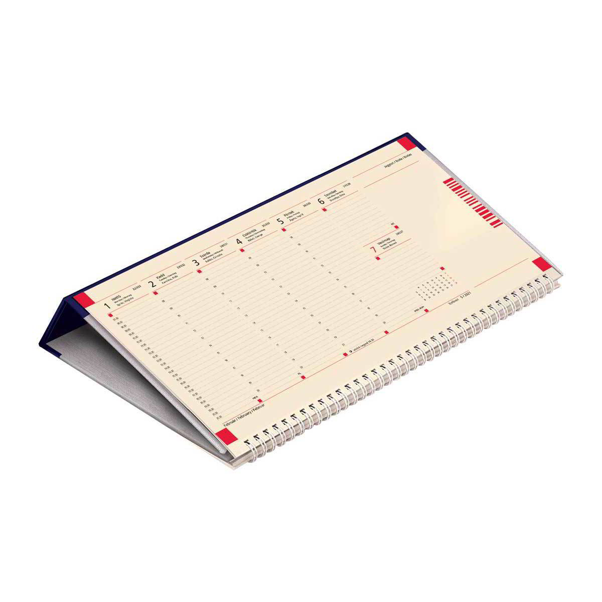 Toptimer 325 x 155mm 2022 Asztali naptár - Kék (22C500C-004)