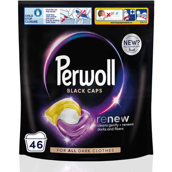 Капсули за пране Perwoll Renew Black, 46 изпирания